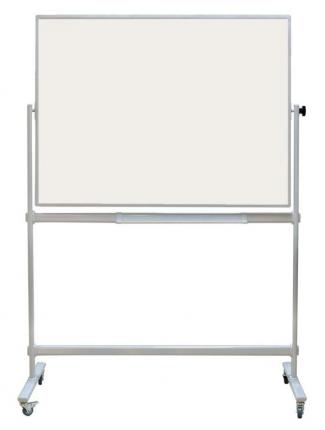Tabla alba rotativa mobila - 90x120 cm - Whiteboard - Magnetica - Scolara