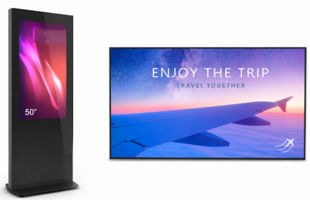 Pachet info format din Display Profesional 50" LG 50UN640S0LD si Totem de interior Z01, Z01V50N-BBB