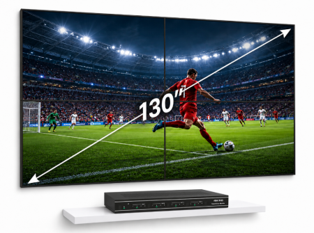 Solutie Videowall SWEDX 130'' format 2 x 2, 4K, Matrix controller 2 x 2, bezel 3,5mm - TG26