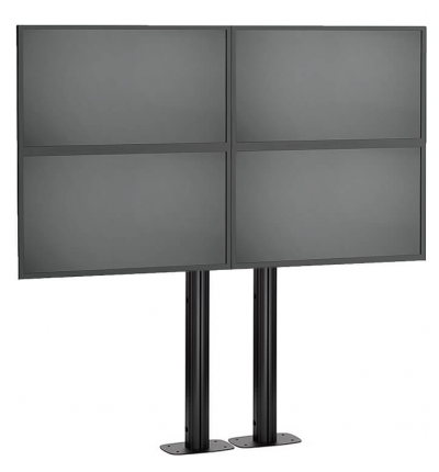 Stand VideoWALL Vogel's cu baza fixa montat pe podea 2x2, maxim 30 de kgr per display, maxim 50 inchi per display