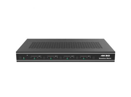 Matrix Switcher Seamless HDMI 2.0 4x4 cu functie Video-Wall, RS232 si TCP/IP, telecomanda