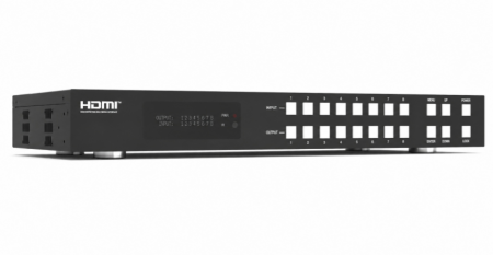 Matrix Switcher Seamless HDMI 2.0 8x8 cu functie Video-Wall Controller si Multi-Viewer, cu Audio Extract, cu telecomanda IR si comanda TCP/IP + RS-232