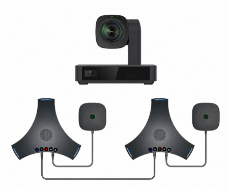 Pachet videoconferință 4K BYOM cu cameră PTZ, 2x speakerphone wireless POD4 – Large Room