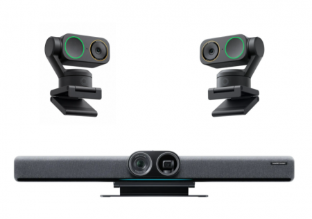 Pachet videoconferință Insta360 Connect + 2x Link 2 negru – 4K AI, pentru săli medii și mari de conferință