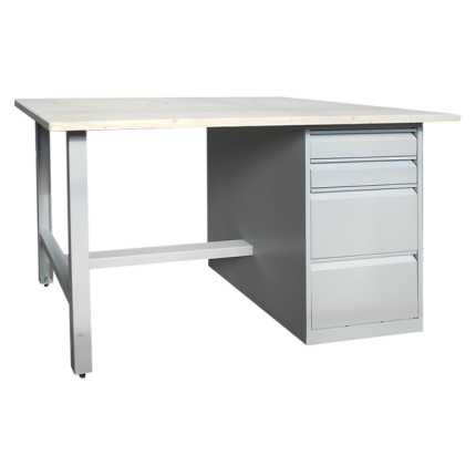 Banc de Lucru Metalic MECANO 1200 S4 – Dulap cu 4 Sertare