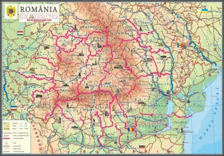 Harta României pentru copii -140 x100 cm