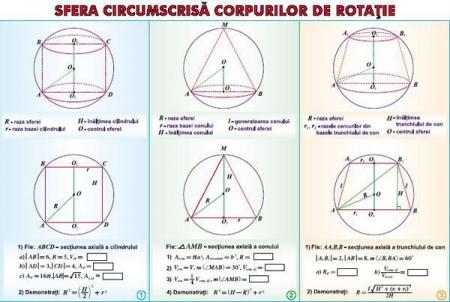 Teorema celor trei perpendiculare. Sfera circumscrisă corpurilor de rotaţie (duo)