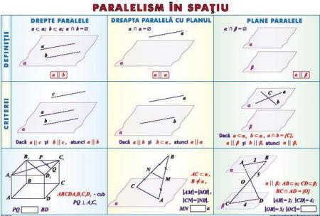 Elemente de teoria probabilităţilor. Paralelism în spaţiu (duo)