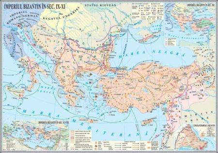 Imperiul Bizantin în secolele IX-XI -1400x1000 mm