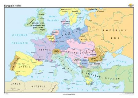 Europa în 1878 -1400x1000 mm