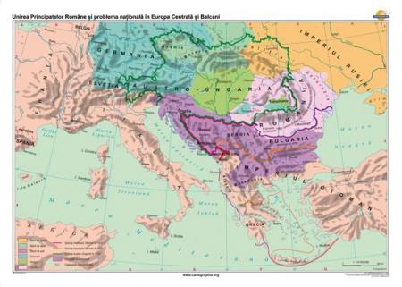 Unirea principatelor Române şi problema naţională în Europa Centrală şi Balcani -1400x1000 mm