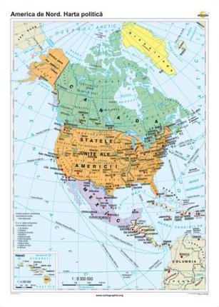 America de Nord: Harta politica -1400x1000 mm