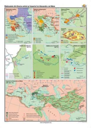 Războaiele din Grecia antică şi imperiul lui Alexandru cel Mare -1400x1000 mm