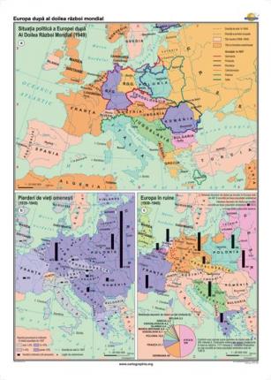 Europa după al doilea război mondial -1400x1000 mm