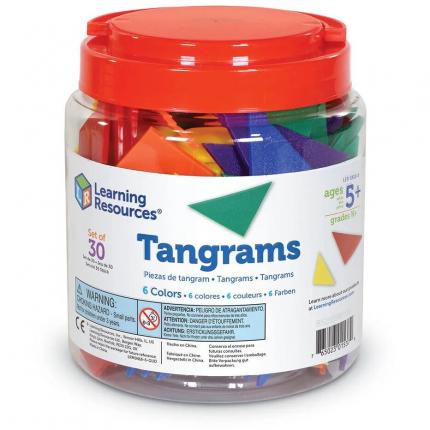 Tangram - Forme in 6 culori - Set de 210 buc