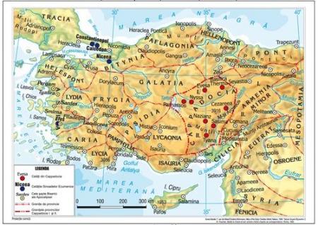 Asia Mică şi Capadocia în timpul Părinţilor Capadocieni (secolul IV) - 1400x1000 mm