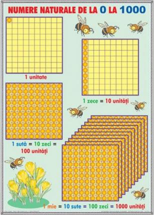 Numere naturale de la 0-1000 / Operaţii cu numere naturale