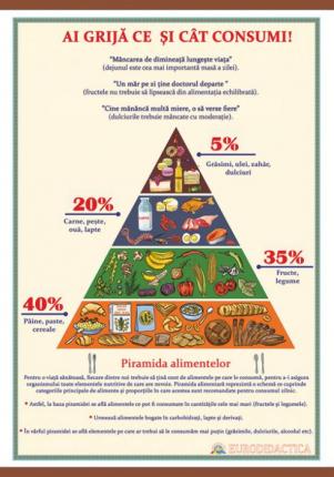 Ai grijă ce şi cum consumi . Piramida alimentelor