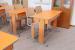 Set mobilier scolar dublu SAFIR - banca dubla si 2 scaune fixe