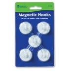 Carlige magnetice albe - Set de 5 buc.