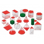 Set cu 17 forme geometrice - Geo Solids - H=10 cm