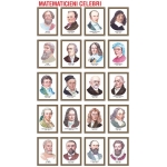 Matematicieni celebri (set de 20 portrete color, inramate, 285x385mm)