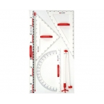 Set de instrumente geometrice magnetice din plastic pentru tablă - GEOLINER