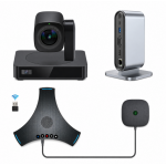 Pachet videoconferință 4K BYOM cu cameră PTZ, stație de andocare și speakerphone wireless POD4 – Medium Room