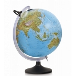 Glob geografic iluminat - in Relief - Harta fizică / politica, in relief 3D