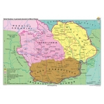 Ţările Române, în timpul domniei lui Mihai Viteazu-1600x1200 mm