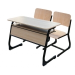 Set mobilier scolar dublu KARA - banca scolara si 2 scaune fixe