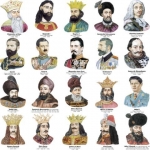 Voievozi, domni şi regi români ( 20 portrete-A3)