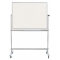 Tabla alba rotativa mobila - 90x120 cm - Whiteboard - Magnetica - Scolara