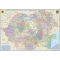România si Republica Moldova. Harta administrativă - 2000x1400mm