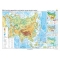 Asia: Harta fizico-geografică şi a principalelor resurse naturale de subsol- 1400x1000 mm