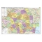 România: Harta administrativă şi a principalelor căi de comunicaţie -1400x1000 mm